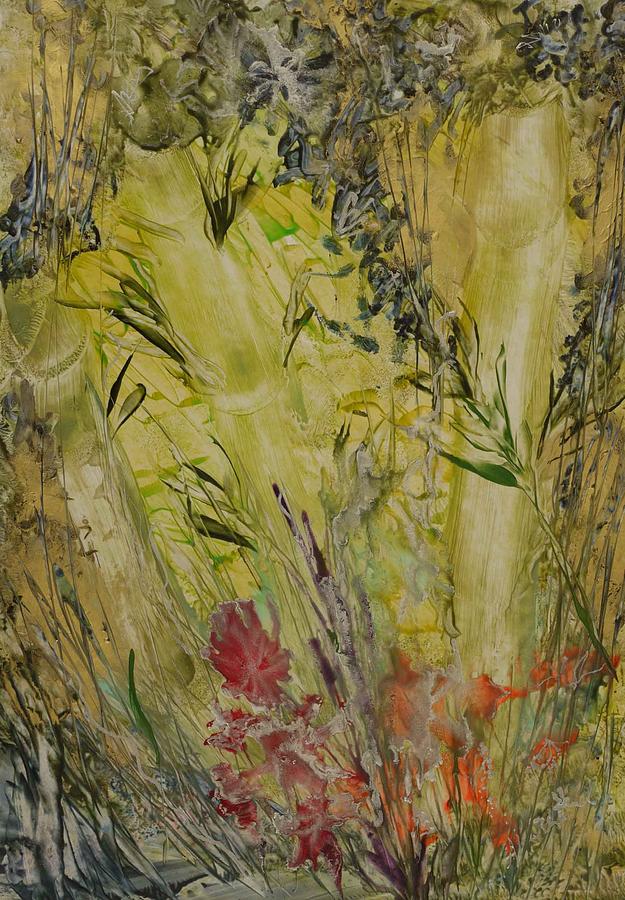 Bamboo in the Forest Painting by Heather Hennick
