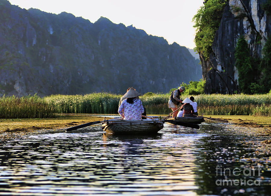 Bamboo raft 3 Photograph by Chuck Kuhn