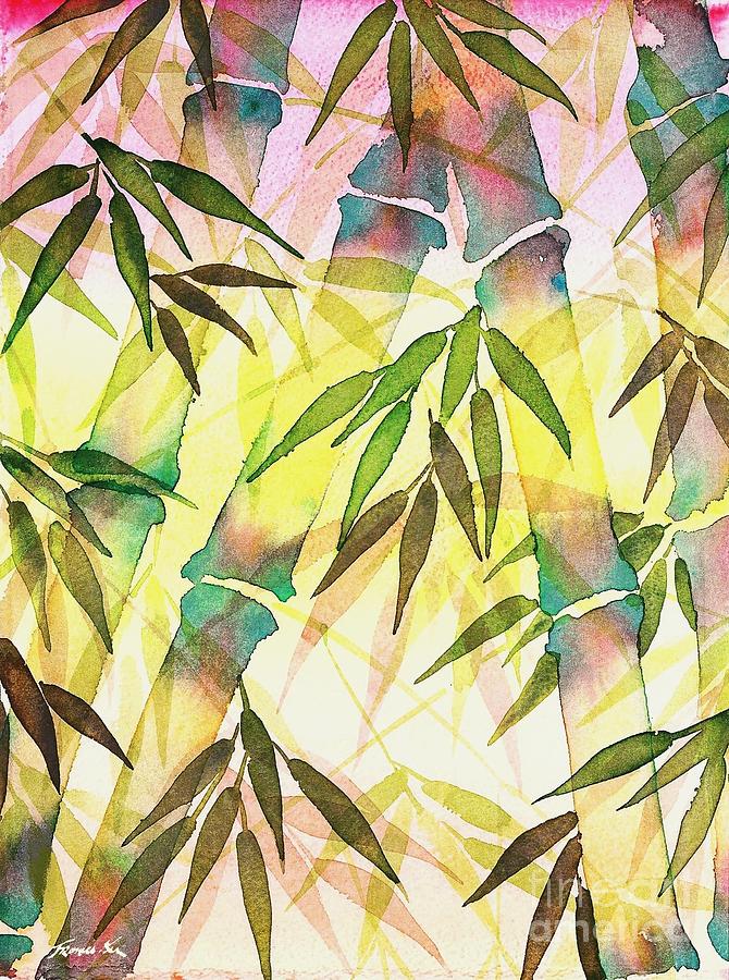 Bamboo Sunrise Painting by Frances Ku