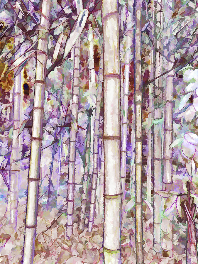 Bamboo Texture Painting by Jeelan Clark