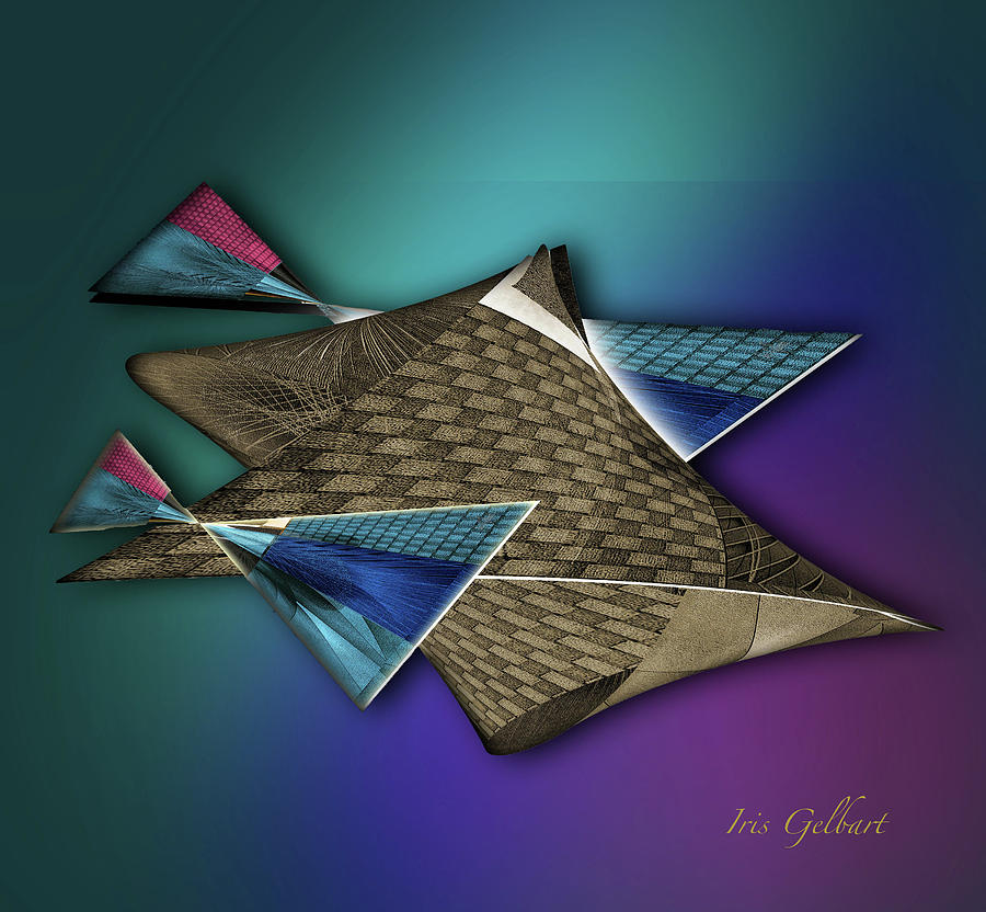 Bamboo Triangles Digital Art by Iris Gelbart