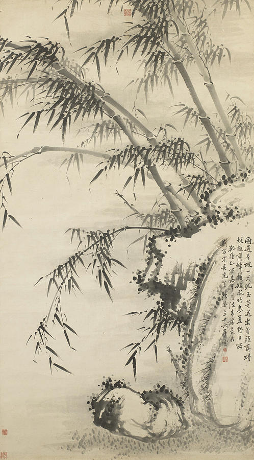 Bamboo Drawing by Wu Yun