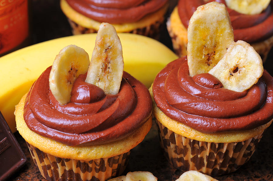 Cupcake Prints Photograph - Banana Cupcakes by Jim Harris Cupcake Prints Photograph - Banana Cupcakes by Jim Harris