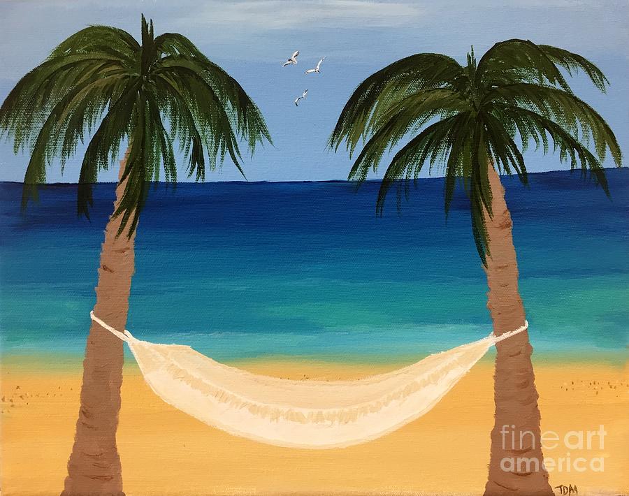 Beach Painting - Banana Hammock  by Mesa Teresita