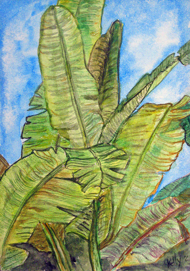 Banana Leaf Painting by Kelly Smith