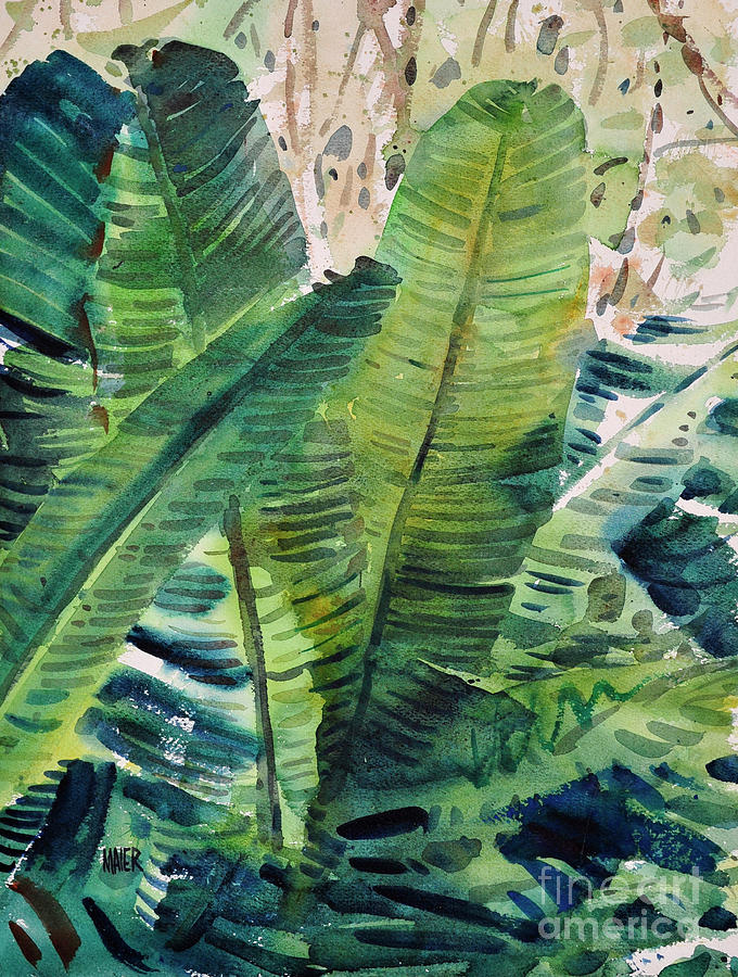 Banana Leaves Painting by Donald Maier
