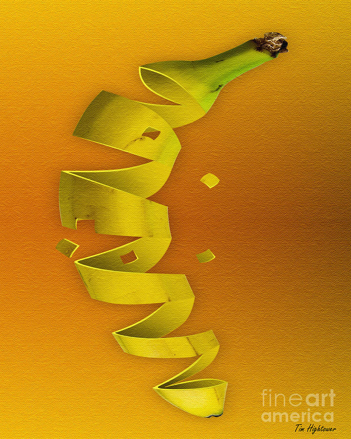 Abstract Digital Art - Banana by Tim Hightower