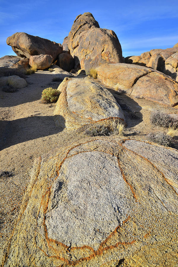 Banded Boulders in the Alabama Hills Photograph by Ray Mathis