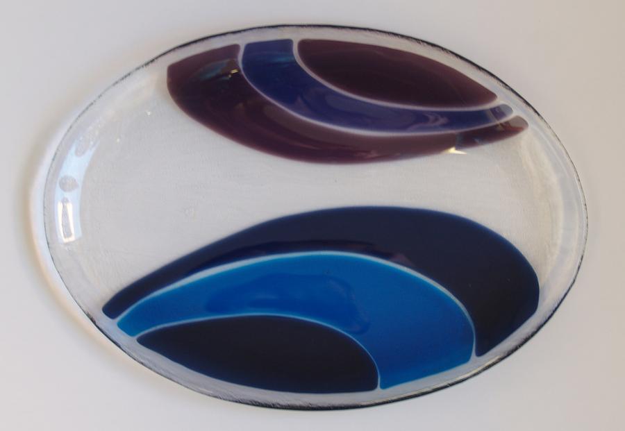 Bandeja Ovalada  Glass Art by Justyna Pastuszka