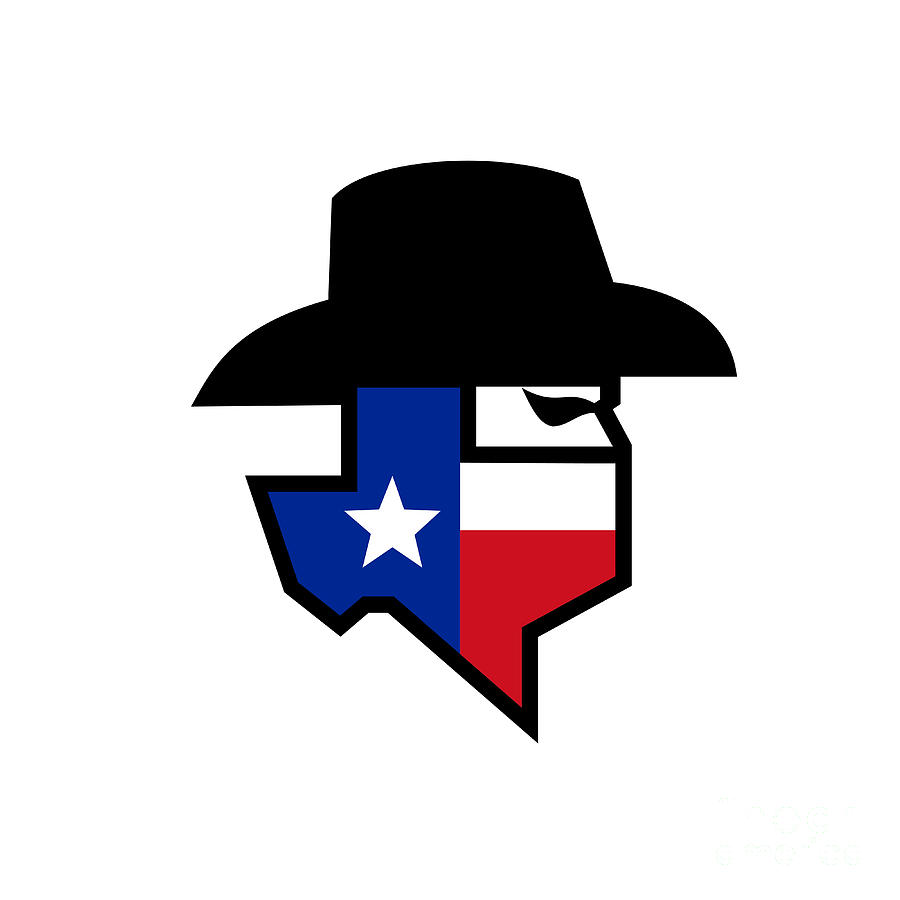 Bandit Texas Flag Icon Digital Art