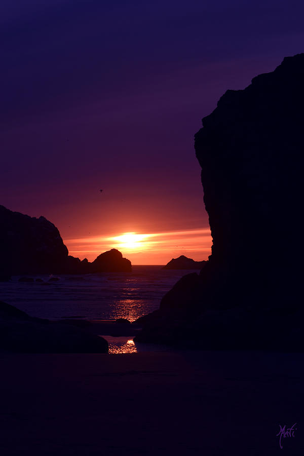 Beach Photograph - Bandon Beach Sunset by Michele Avanti