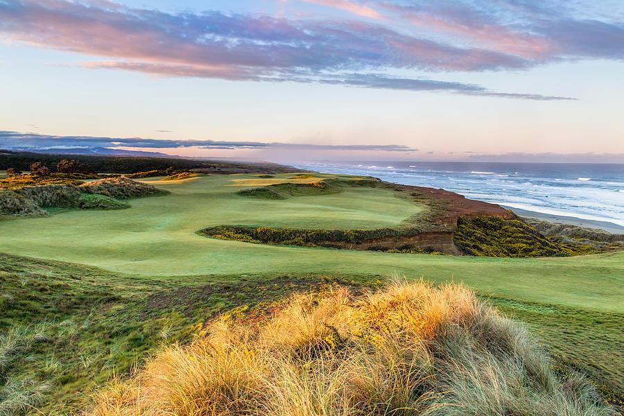 Golf Photograph - Bandon Dunes Hole 16 by Mike Centioli