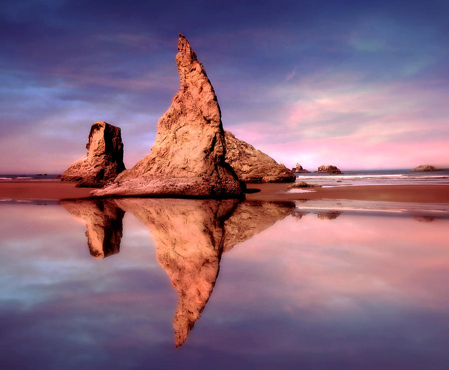Sunset Photograph - Bandon Reflections by Micki Findlay