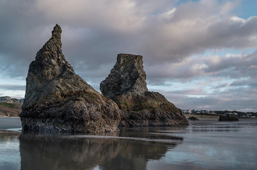 Bandon Sea Stacks under Clouds Photograph by Greg Nyquist