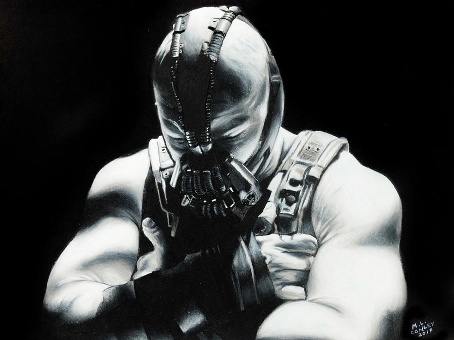 The Dark Knight Drawing - Bane by Melissa Conley
