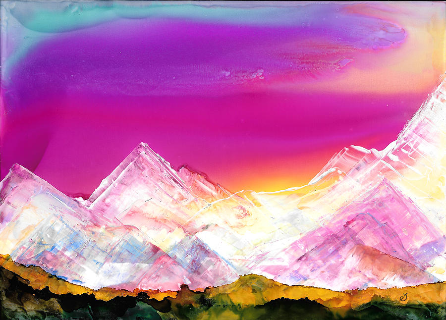 Banff at Dusk Painting by Eli Tynan