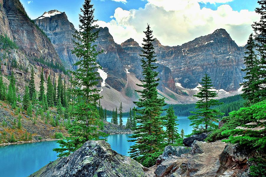 Banff Jewel Lake Moraine Photograph by Frozen in Time Fine Art Photography