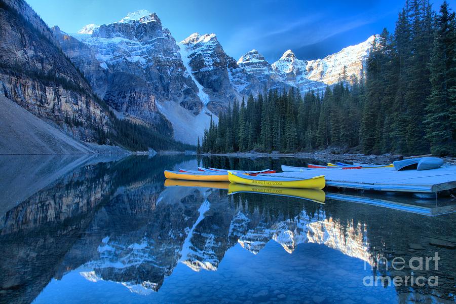 Banff Moraine Lake Reflections Photograph by Adam Jewell