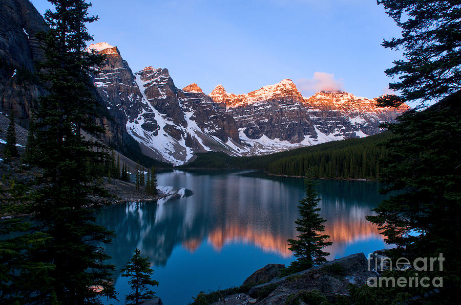 Banff - Moraine Lake Sunrise Photograph by Terry Elniski