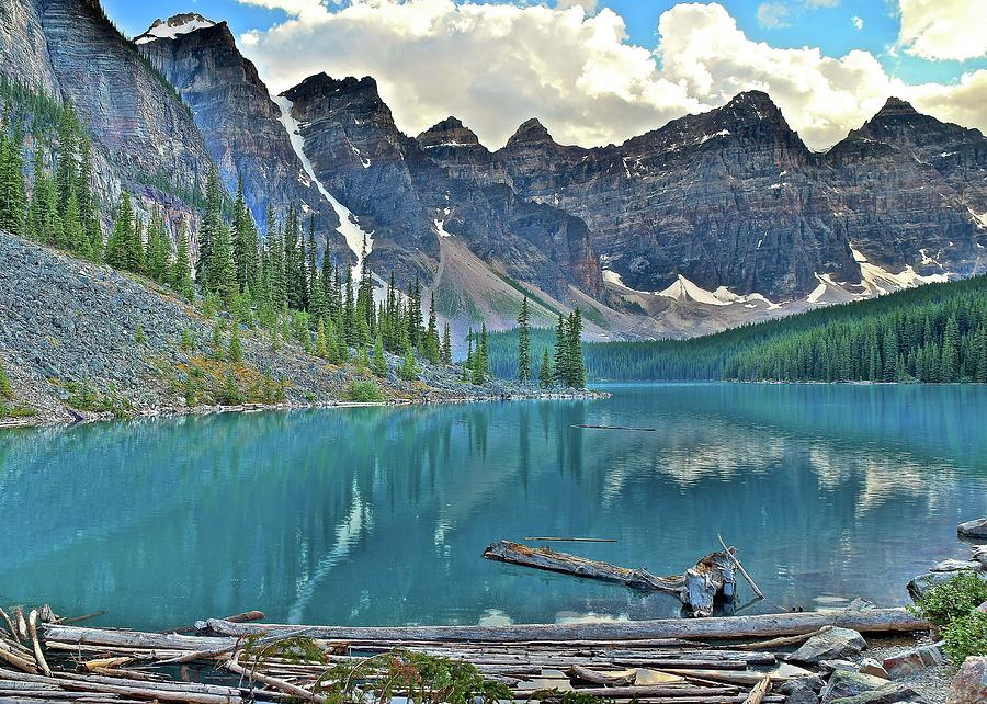 Banff Moraine Scenic View Photograph by Frozen in Time Fine Art Photography
