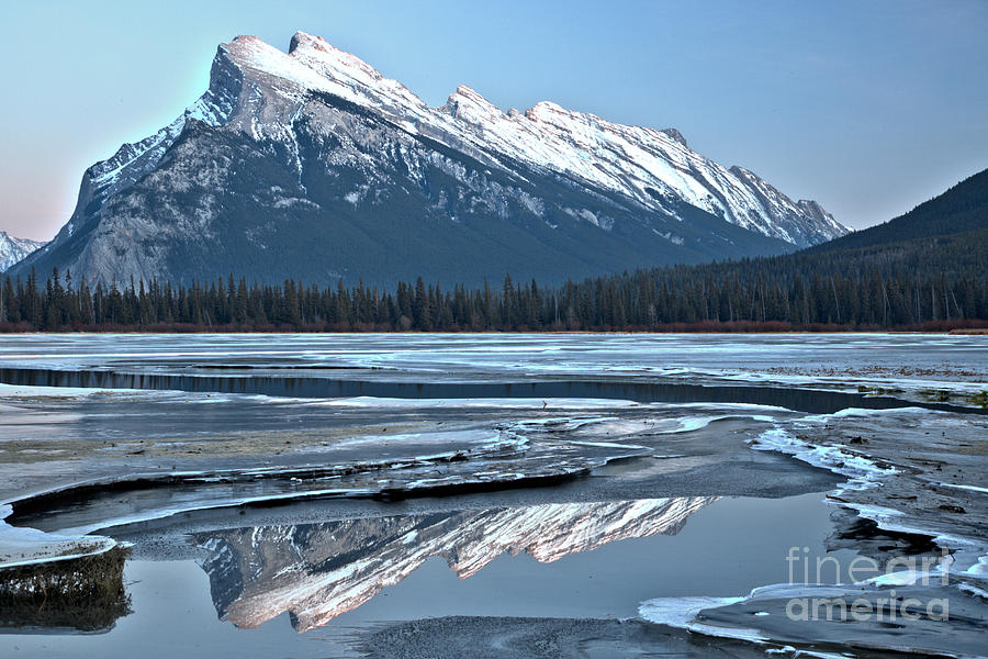 Banff Mt Rundle Reflections Photograph by Adam Jewell