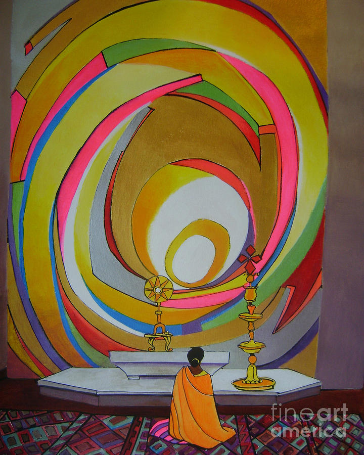 Bangalore Nun - MMBAN Painting by Br Mickey McGrath OSFS