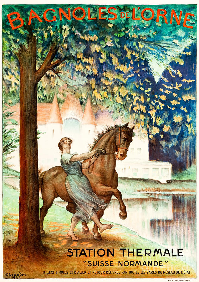 Bangoles de LOrne Travel Poster 1922 Painting by Vincent Monozlay