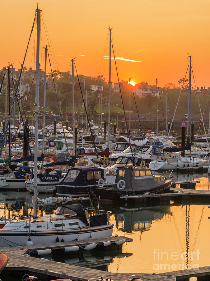 Bangor Marina Sunset Photograph by Jim Orr