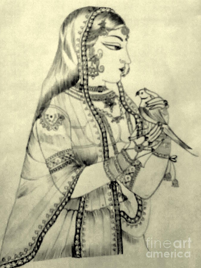 Bani Thani Drawing by Shivani Sharma  Pixels