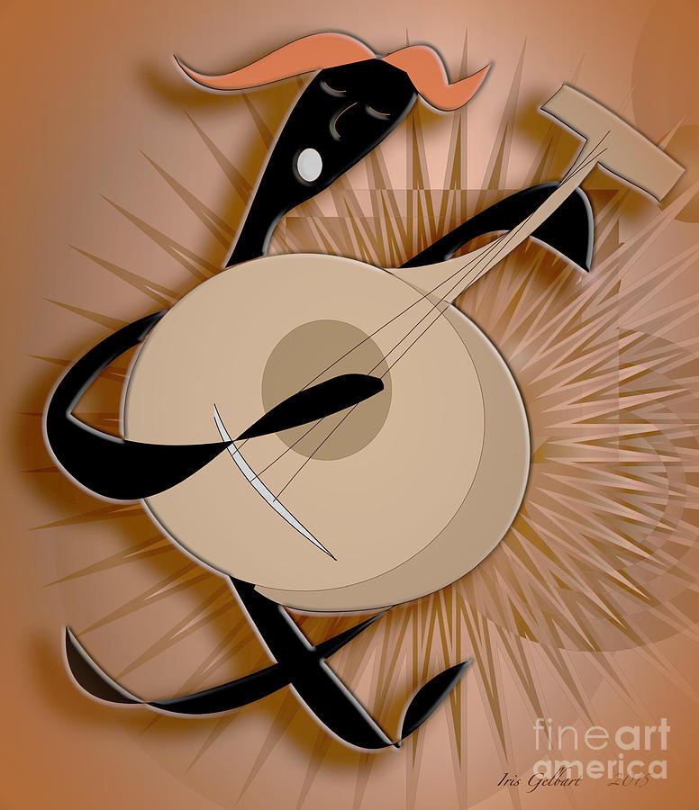 Banjo Man 20 Digital Art by Iris Gelbart