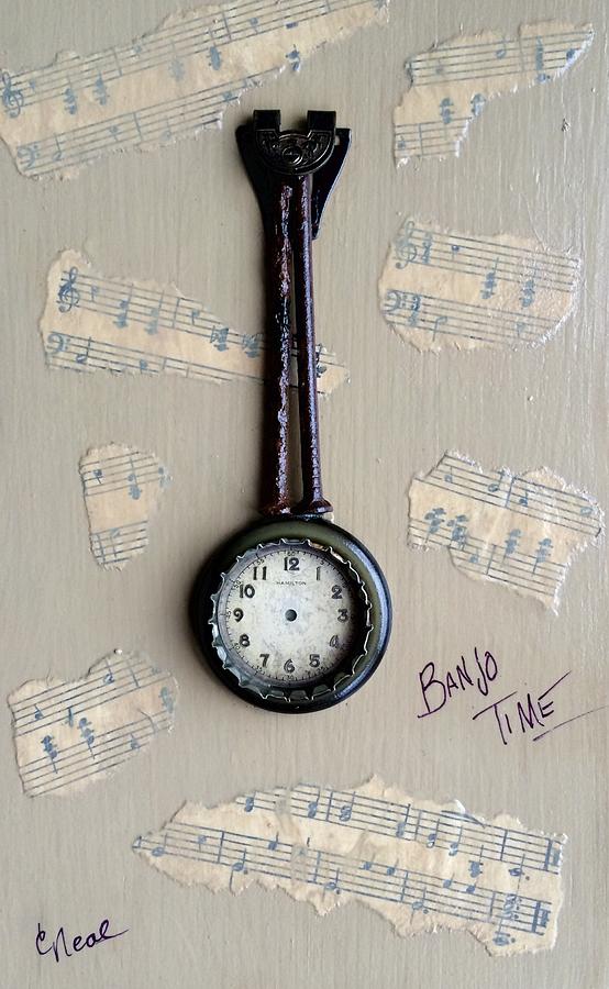 Banjo Time Mixed Media by Carol Neal