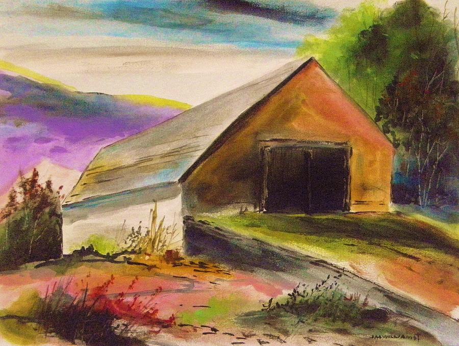 Bank Barn Near Sunset Painting by John Williams
