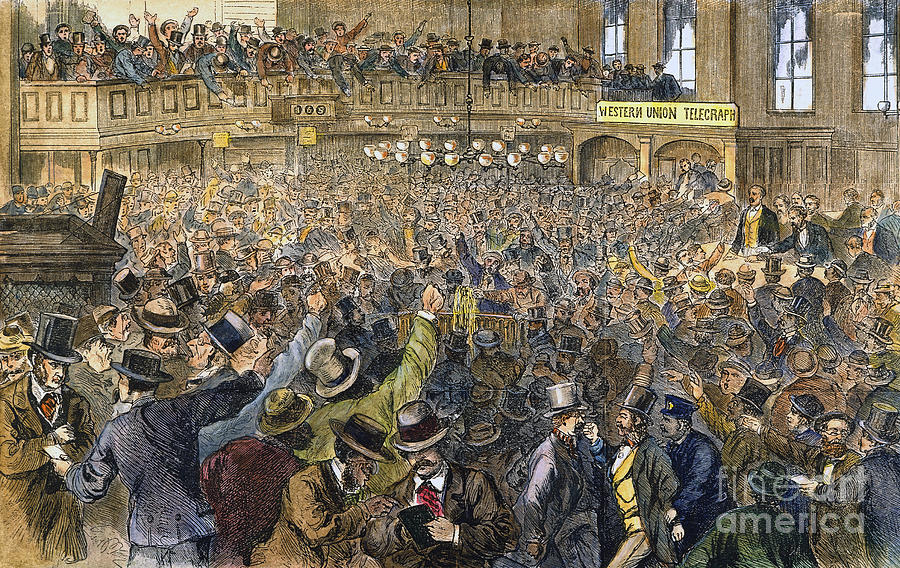 Bank Panic: 1869 Photograph by Granger