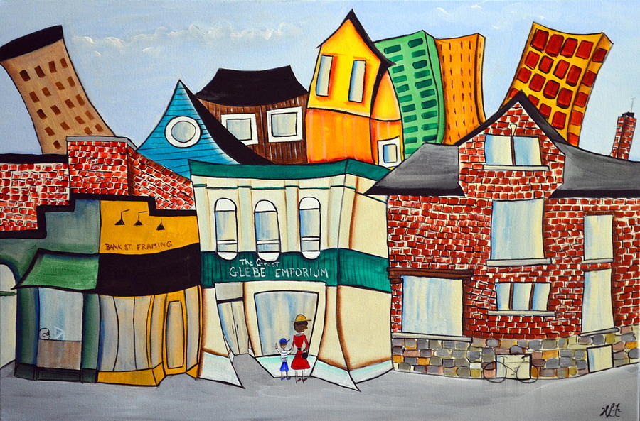Abstract Painting - Bank Street West by Heather Lovat-Fraser