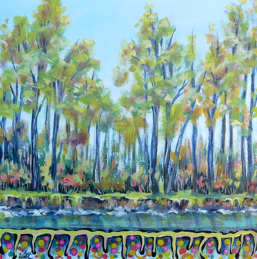 Banks of the Bow River Painting by Tammy Watt