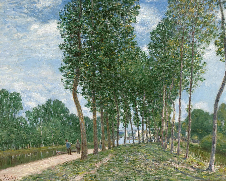 Banks of the Loing at Moret  Painting by Alfred Sisley