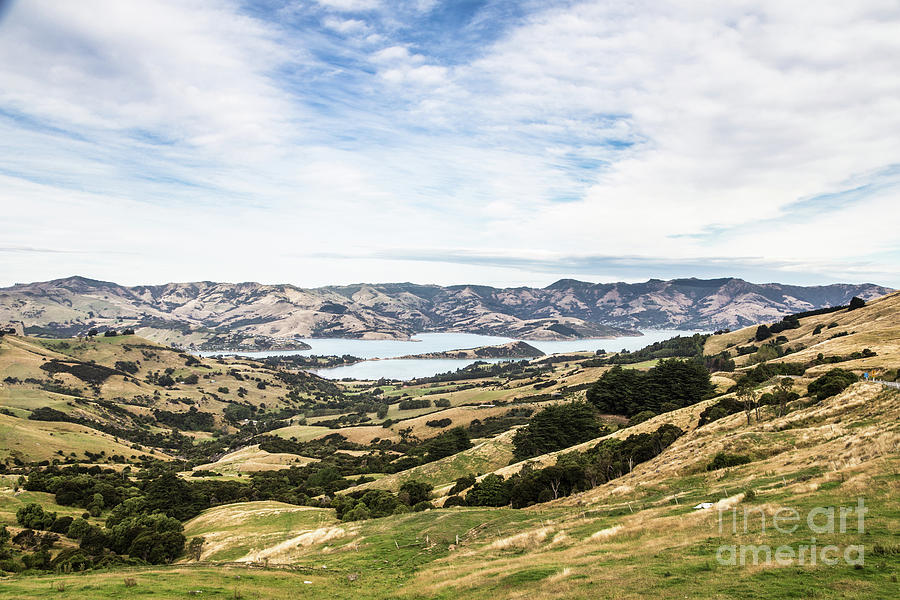 Banks peninsula near Chirstchurch in New Zealand Photograph by Didier Marti