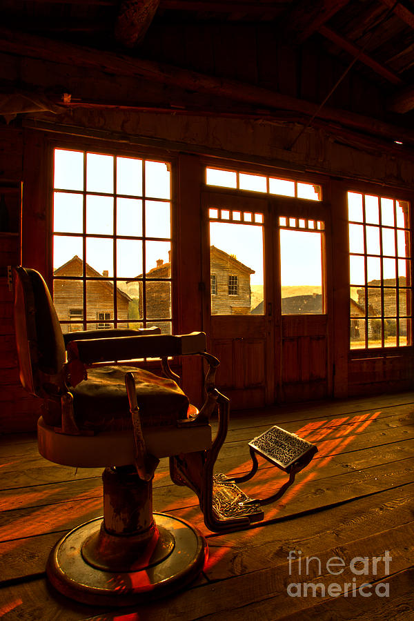 Bannack Barber Chair Sunset Photograph by Adam Jewell