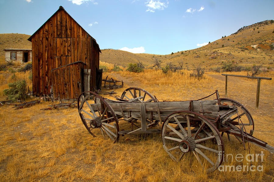 Bannack Ghost Town Wagon Photograph by Adam Jewell