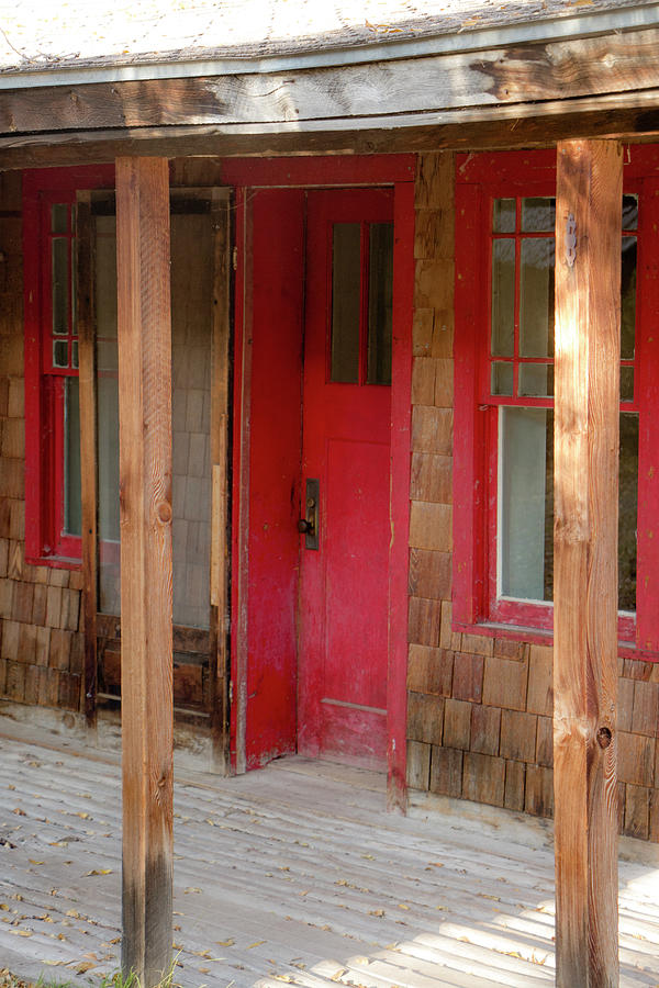 Bannack Red Door Photograph by Teresa Wilson