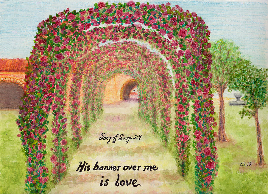Banner of Love Painting by Catherine Saldana