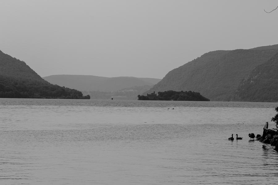 Black And White Photograph - Bannermans Island              by Victory Designs