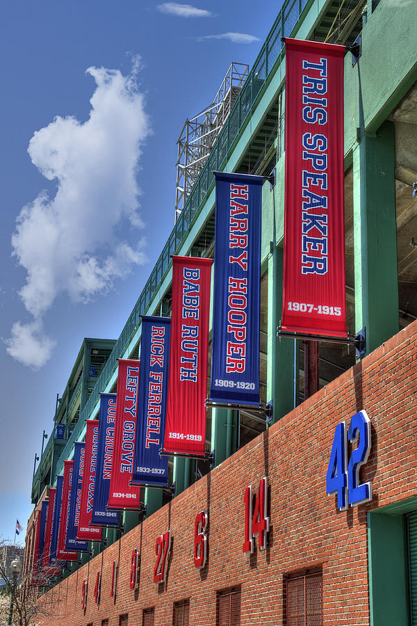 Boston Red Sox Photograph - Banners of Glory - Fenway Park - Boston by Joann Vitali