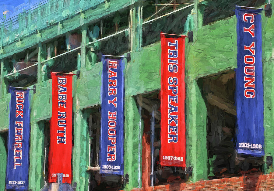 Banners of the Stars # 1  - Fenway Park Photograph by Allen Beatty