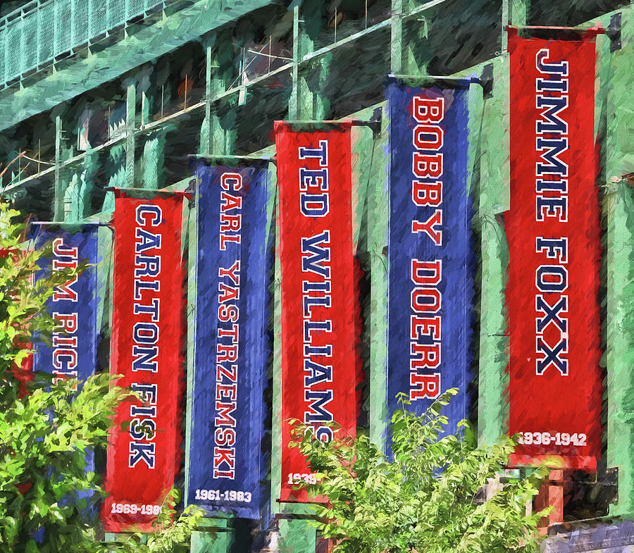 Banners of the Stars # 2  - Fenway Park Photograph by Allen Beatty