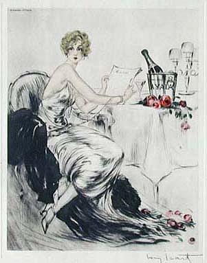 Louis Icart Painting - Banquet by Louis Icart