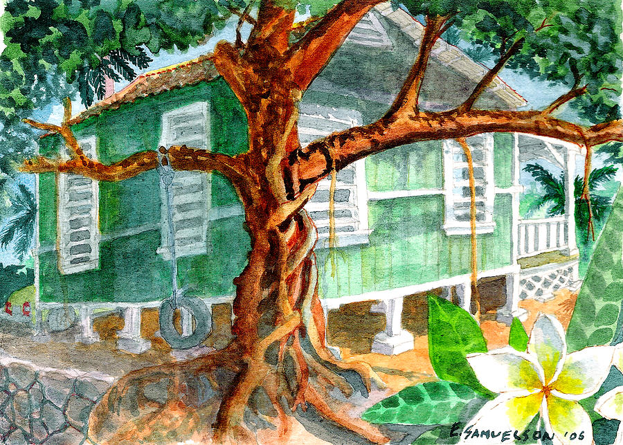 Banyan in the Backyard Painting by Eric Samuelson