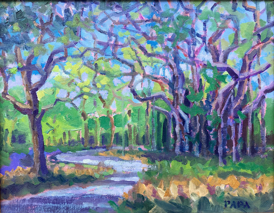 Banyan Tree at Riverbend Park Painting by Ralph Papa