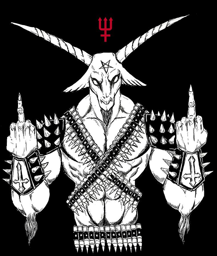 Baphomet Left Hand Path Drawing by Alaric Barca