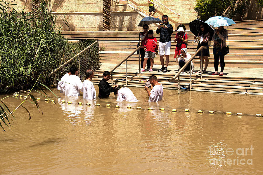 Baptism in the Jordan River Photograph by Mae Wertz